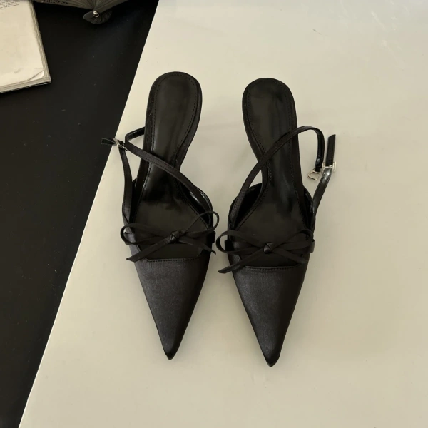 2025 Summer New Gentle Luxury Pointed Bow High Heels Sexy Fashion Casual Commuter Women's High Heels - Image 5