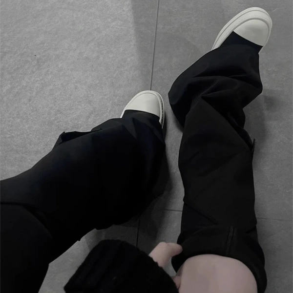 2025 New Canvas Bag Pants Pipe Boots Fashion Unique Tall Canister Knight Boot Thick Bottom Round Toe Long Boot - Image 2