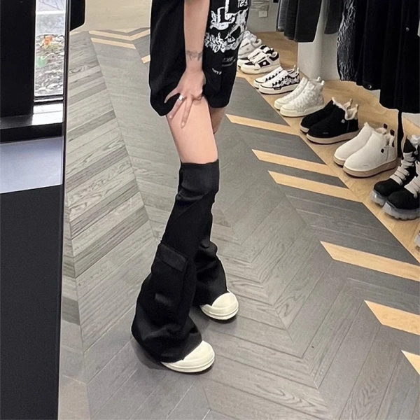 2025 New Canvas Bag Pants Pipe Boots Fashion Unique Tall Canister Knight Boot Thick Bottom Round Toe Long Boot - Image 3