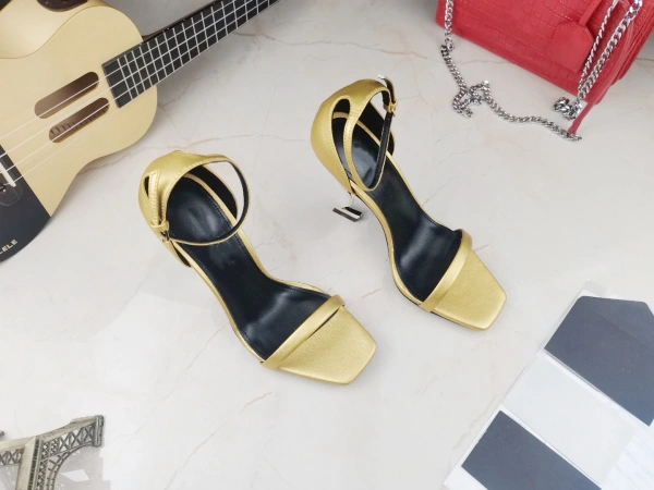 Fashion Elegant Women's Square Toe High Heels Open Toe Sandals With Monogram Heel Wedding Outdoor Sandals - Image 3