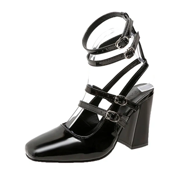 Fashion Trendy Women's High Sandals Mary Jane Pumps Sexy Strep Ankle Luxury Cute Wedding Party Pumps Summer Thin - Image 5