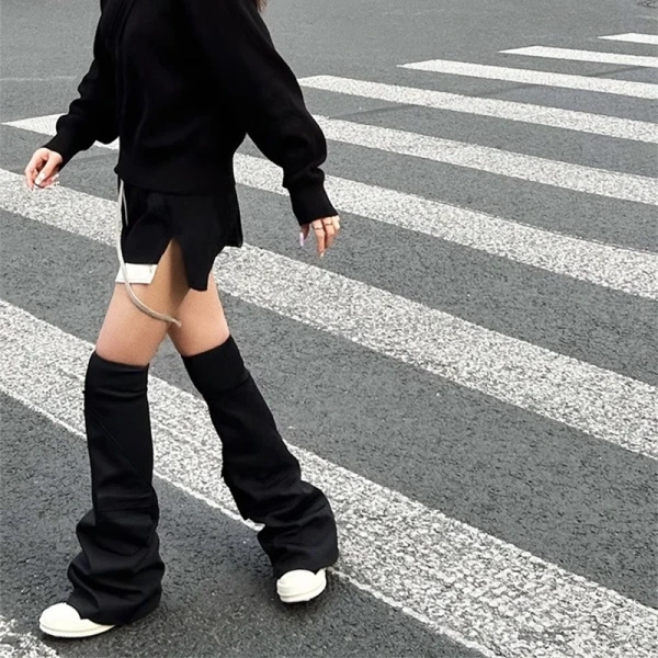 2025 New Canvas Bag Pants Pipe Boots Fashion Unique Tall Canister Knight Boot Thick Bottom Round Toe Long Boot