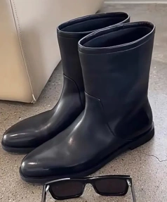 2025 Winter New Fashion Simple Genuine Leather Wear-resisting Short Boots Soft Comfortable Outdoor Casual Commuter Knight Boots