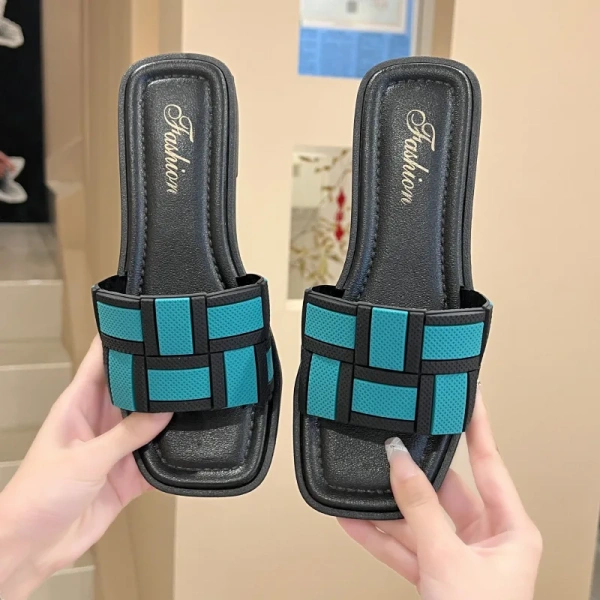 2025 Women's Genuine Leather Casual Slippers Fashion Horsehair Fur Sandals Soft Outdoor Use Winter Spring - Image 2