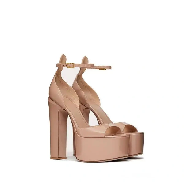 Designers Design New Sandal Platform Open Toe High Heels Sexy Ladies Ankle Strap Banquet Shoes. - Image 6