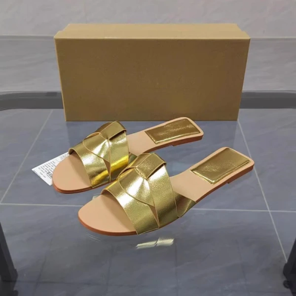 2025 Popular Women's Flat Sandals Slip-On Beaded Strap Open Toe Beach Shoes Breathable Casual Lazy Wear - Image 5