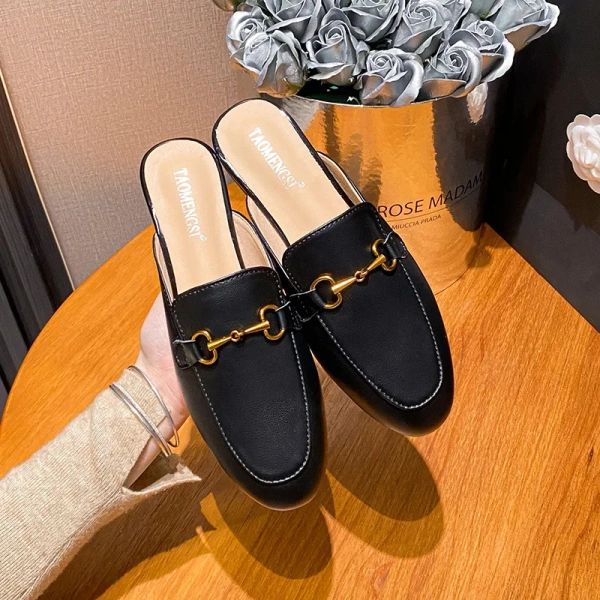 Baotou Muller Women's Casual Shoes Anti-Slippery Home Wearing Sandals with Slip-On Closure Fashion Trend Semi-Trailer - Image 3