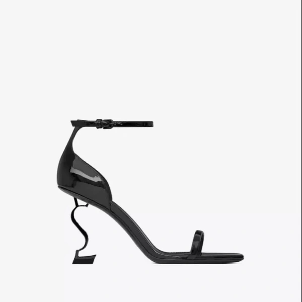 Fashion Elegant Women's Square Toe High Heels Open Toe Sandals With Monogram Heel Wedding Outdoor Sandals - Image 2