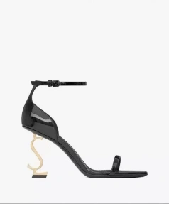 High-heeled Shoes Female New Online Celebrity with the Same Letters and Black Sexy Stilettos with Sandals Female.