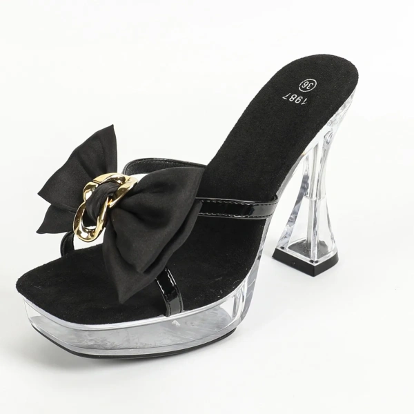 2025 New Style Crystal Wine Cup 12CM Heels Casual Outdoor Wedding Cross Strap Bow clear Platform Sandals Slipper
