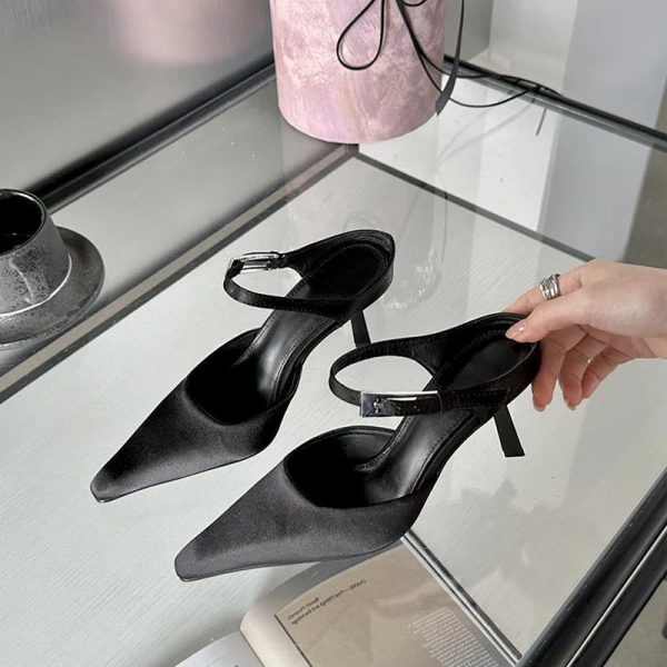 Minimalist Patent Leather High Heels for Spring Summer Comfortable Breathable Outdoor Beach Casual Fashion Sandals One-piece - Image 6