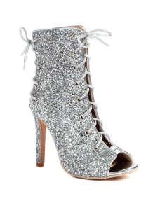 2025 Autumn New Style Sexy Jazz Dance Nightclub Party Hollow Lace up Peep Toe High Heel Booties