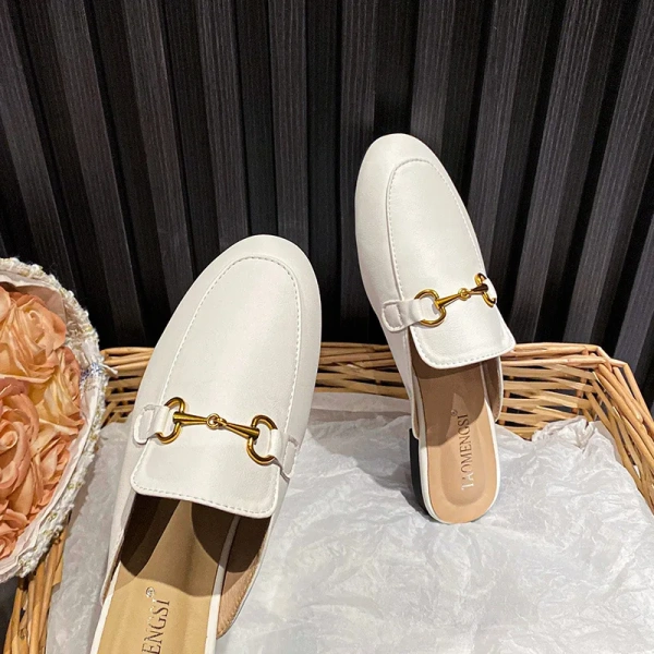 Baotou Muller Women's Casual Shoes Anti-Slippery Home Wearing Sandals with Slip-On Closure Fashion Trend Semi-Trailer - Image 2