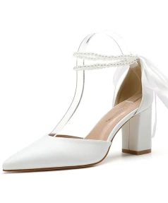 Women's Summer Fashion Sandals with Pointed Shallow Heels Height Increasing Soft Sexy Pearl Word Design