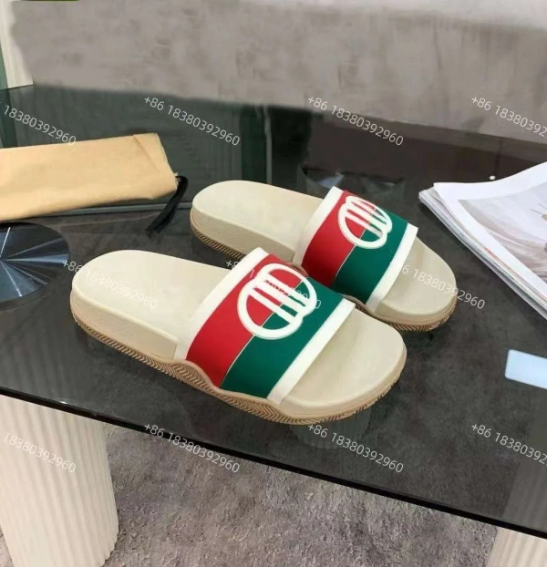 Latest Design PVC Wedge Men Slides Slippers Indoor Durable Fashion Luxury Name slippers Sandals Women' Slippers 2025 - Image 4