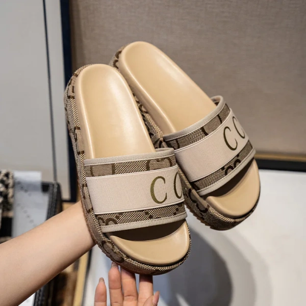 G Home Letter Printed Platform slippers Wear a Flat-heeled Sandals in Summer. - Image 5