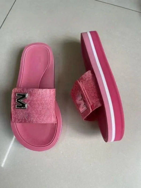 M-K Designer Female Casual Hook and Loop Slipper 3.5cm Increased Joker Word Super Soft Anti-Slip Trend - Image 6