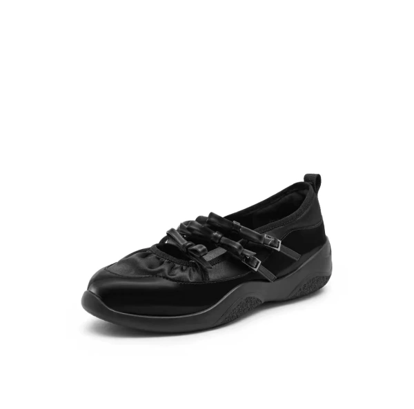 Cowhide ~ Ballet Shoes Bow Sports Casual Mary Jane Shoes - Image 3
