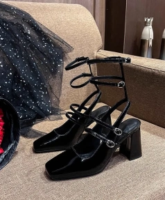 Fashion Trendy Women's High Sandals Mary Jane Pumps Sexy Strep Ankle Luxury Cute Wedding Party Pumps Summer Thin
