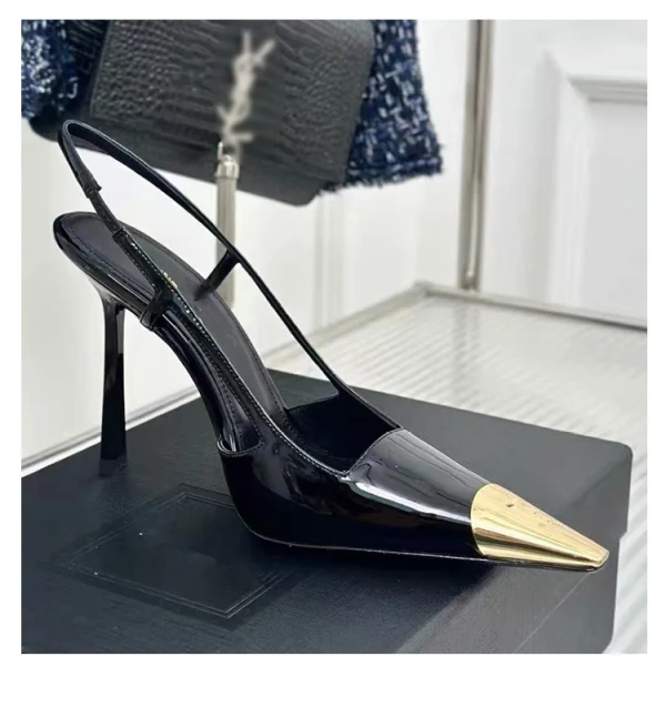 High-heeled Sandal with Pointed Metal Feeling, with Thin Heels at the Back of the Head. - Image 4