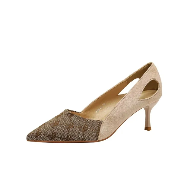 Women's Summer Fashion Suede Stiletto Shoes New Single Joker French Pointed Design with Temperament Spring and Autumn Style - Image 6