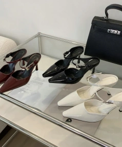 Minimalist Patent Leather High Heels for Spring Summer Comfortable Breathable Outdoor Beach Casual Fashion Sandals One-piece