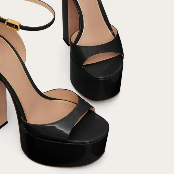 Designers Design New Sandal Platform Open Toe High Heels Sexy Ladies Ankle Strap Banquet Shoes. - Image 3